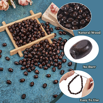 800Pcs Natural Wood Beads WOOD-KS0001-24-1