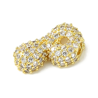 Rack Plating Brass Clear Cubic Zirconia Pendants KK-S378-01G-P-1