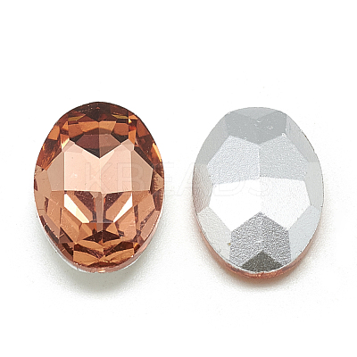 Pointed Back Glass Rhinestone Cabochons RGLA-T080-13x18mm-08-1