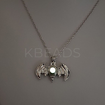 Alloy with Luminous Resin Bead Inside Pendant Necklaces for Women Men FS-WG4D5C2-13-1