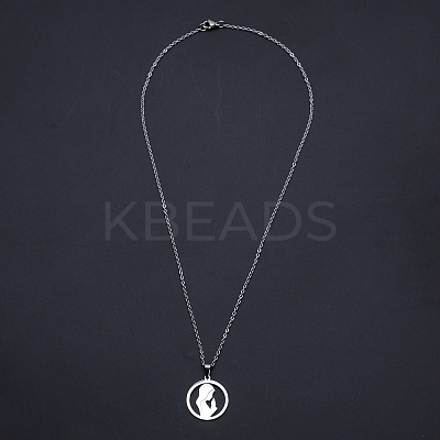 Non-Tarnish 201 Stainless Steel Pendants Necklaces LS-NJEW-S105-JN684-45-1-1