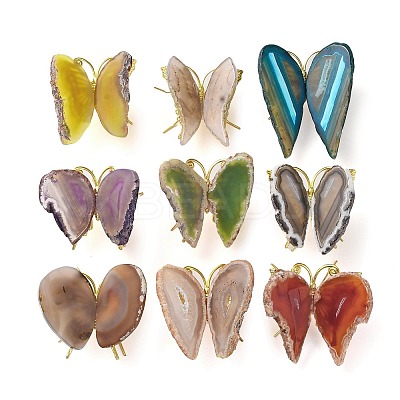 Dyed & Heated Natural Agate Display Decorations DJEW-M011-01G-1