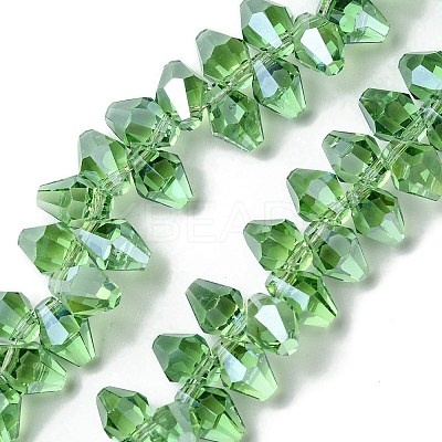 Transparent Electroplate Glass Beads Strands GLAA-K064-06A-HR03-1