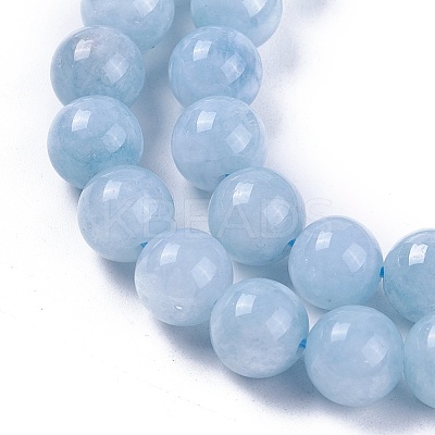 Natural White Jade Beads Strands X-G-L500-01-8mm-1