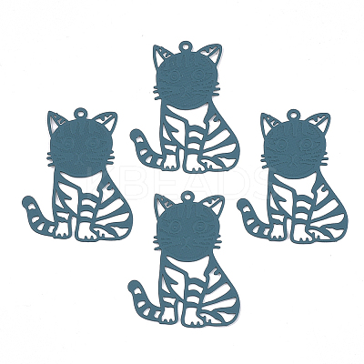430 Stainless Steel Kitten Pendants LS-STAS-S108-18A-1