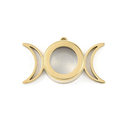 Ion Plating(IP) 304 Stainless Stee Locket Pendants STAS-S132-14G-02-1