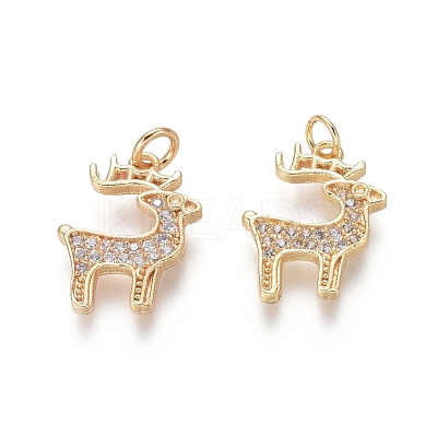 Brass Charms ZIRC-L087-017G-1