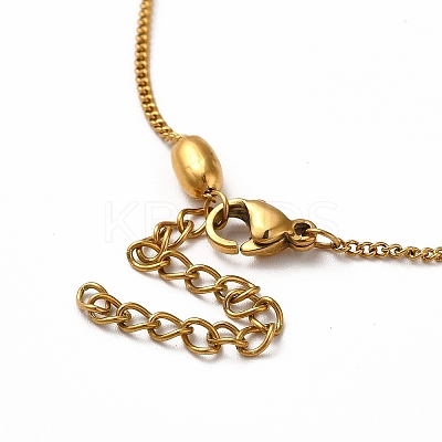 Ion Plating(IP) 304 Stainless Steel Curb Chain Necklaces NJEW-P275-01G-1