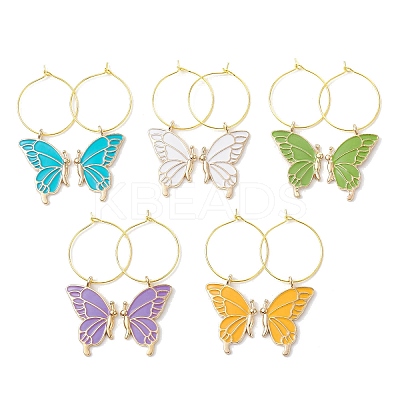 Alloy Enamel Wine Glass Charms AJEW-JO00240-1