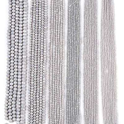 Electroplate Glass Beads Strands EGLA-A044-P1mm-B19-1