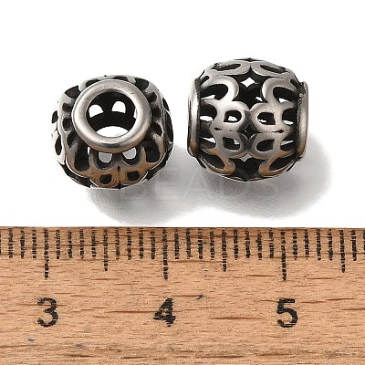 304 Stainless Steel European Beads STAS-D191-13A-AS-1