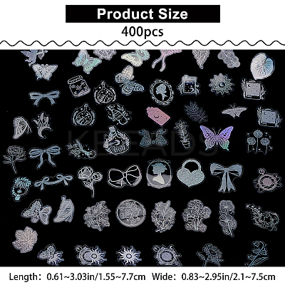 PET Waterproof Laser Stickers Sets DIY-CP0008-48-1