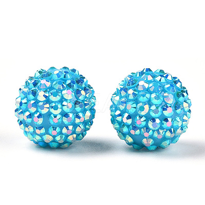 AB-Color Resin Rhinestone Beads RESI-S315-18x20-20-1