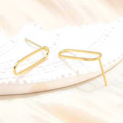 Brass Stud Earrings X-KK-T038-484B-1