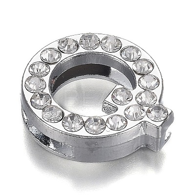 Alloy Letter Slide Charms RB-F034-01Q-P-RS-1