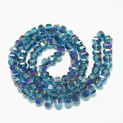 Electroplate Glass Beads Strands EGLA-Q094-A05-1