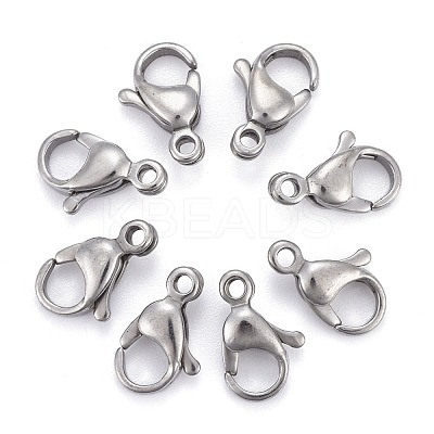 Tarnish Resistant 304 Stainless Steel Lobster Claw Clasps X-STAS-AB12-1