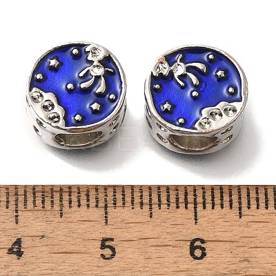 Rack Plating Alloy Enamel European Beads FIND-H005-31P-1