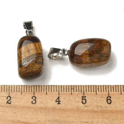 Natural Tiger Eye Pendants G-Z067-03P-09-1