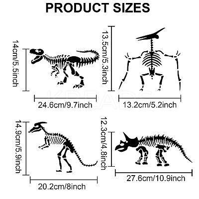 1 Set PET Hollow Out Drawing Painting Stencils DIY-MA0002-46-1