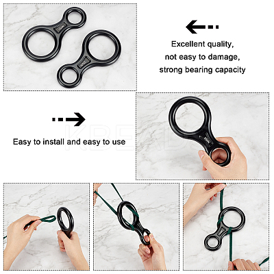 Aluminum Alloys 8 Belay Device Titan Figure 8 Descender for Climbing FIND-FH0002-12-1