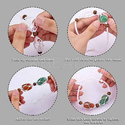 4Pcs Nylon Braided Bracelet BJEW-SZ0002-48C-1