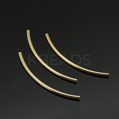 Yellow Gold Filled Curved Tube Beads KK-G150-31-1