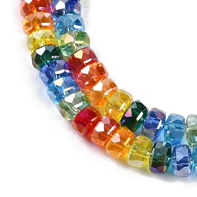 Electroplate Glass Beads Strands X-EGLA-B009-04-1
