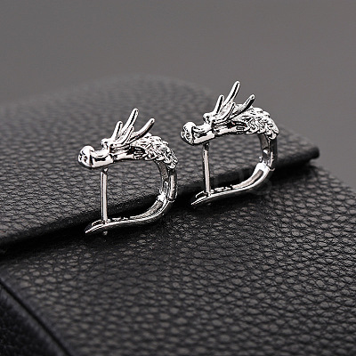 Alloy Dragon Hoop Earrings DRAG-PW0001-78P-1