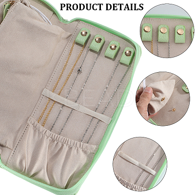 PU Leather Jewelry Zipper Bags ABAG-WH20001-24A-1