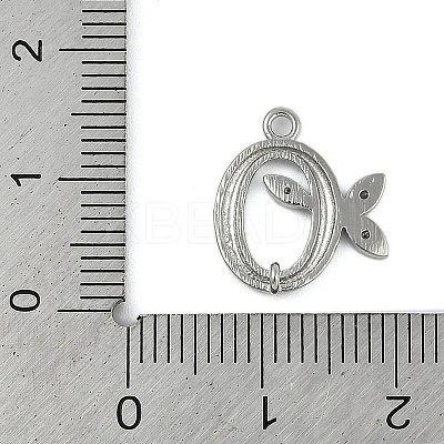 Brass Crystal Rhinestone Letter Links Connector Charms KK-S395-06P-O-1
