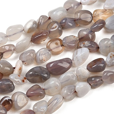 Natural Botswana Agate Nuggets Beads Strands G-B170-A01-1