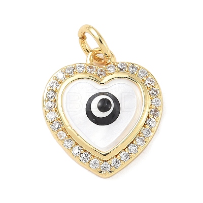 Brass Micro Pave Cubic Zirconia Pendants KK-D357-37G-1