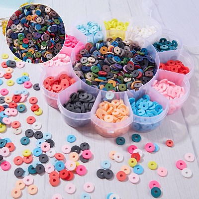 2400Pcs Single Colors Handmade Polymer Clay Beads CLAY-SZ0001-55-1