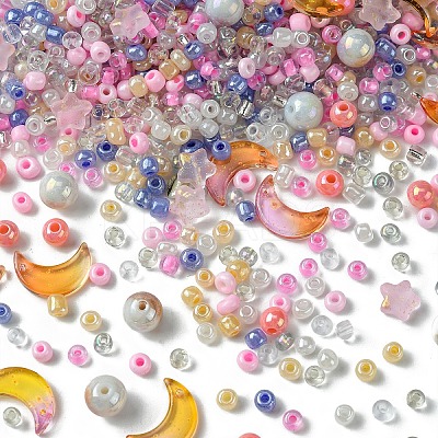 DIY Moon & Star Jewelry Making Findings Kits GLAA-YW0003-42A-1