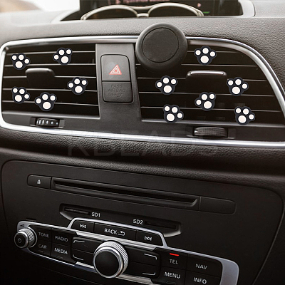 Cat Claw Print Opaque Resin Car Air Vent Clips AJEW-AB00031-1