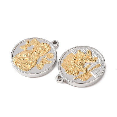304 Stainless Steel Pendants STAS-G385-07GP-1