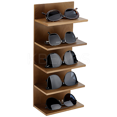 4-Tier Wood Wall Mounted Sunglasses Organizer Holder ODIS-WH0043-184A-1