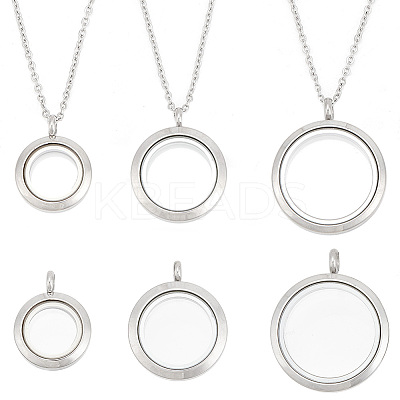 DIY Blank Floating Charm Necklace Making Kit DIY-DR0001-18-1