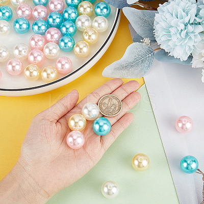 ABS Plastic Imitation Pearl Beads KY-PH0001-74B-1