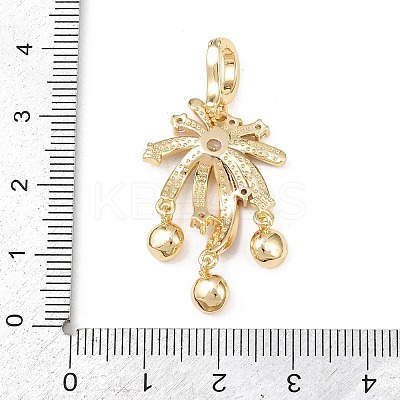 Brass Micro Pave Cubic Zirconia Pendants Bails KK-H524-01G-01-1