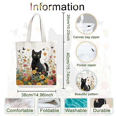 Canvas Women's Tote Bags ABAG-WH0057-002-1