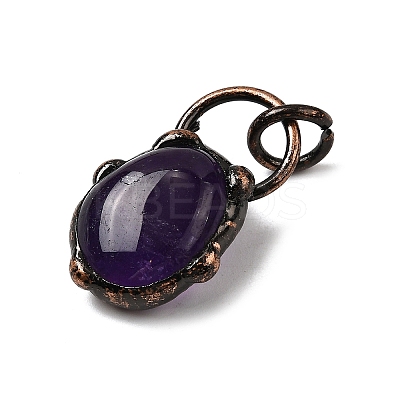 Natural Amethyst Pendants G-B149-08R-01-1