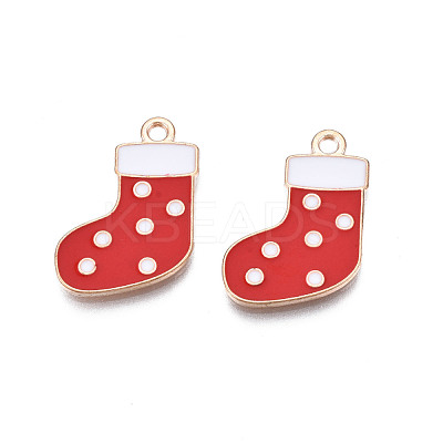 Christmas Alloy Enamel Pendants ENAM-Q442-63B-1