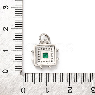 Brass Micro Pave Cubic Zirconia Pendants KK-U033-02P-03-1