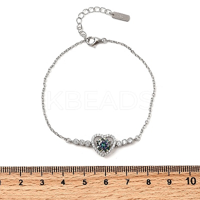 925 Sterling Silver Link Bracelets BJEW-D346-05B-P-1