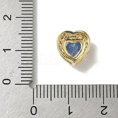 Brass Micro Pave Cubic Zirconia Beads KK-I276-46G-06-1