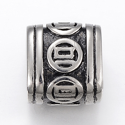 304 Stainless Steel Slide Charms/Slider Beads STAS-F169-80AS-1