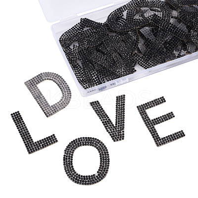 Glitter Hotfix Rhinestone Iron on Patches DIY-CD0001-10F-1