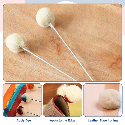 Wool Daubers Ball Brush Leather Dye Tool TOOL-WH20005-15A-1